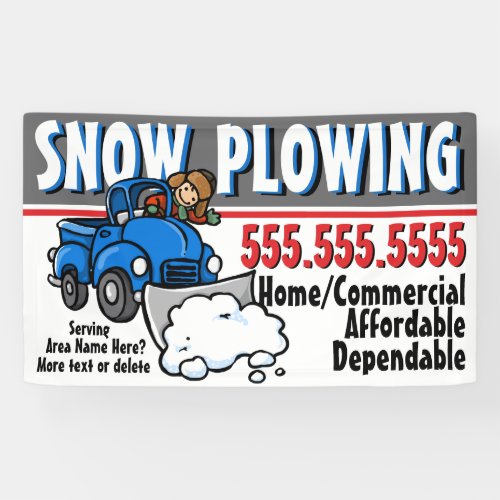 Snow Plowing Removal Customizable Promotional Banner