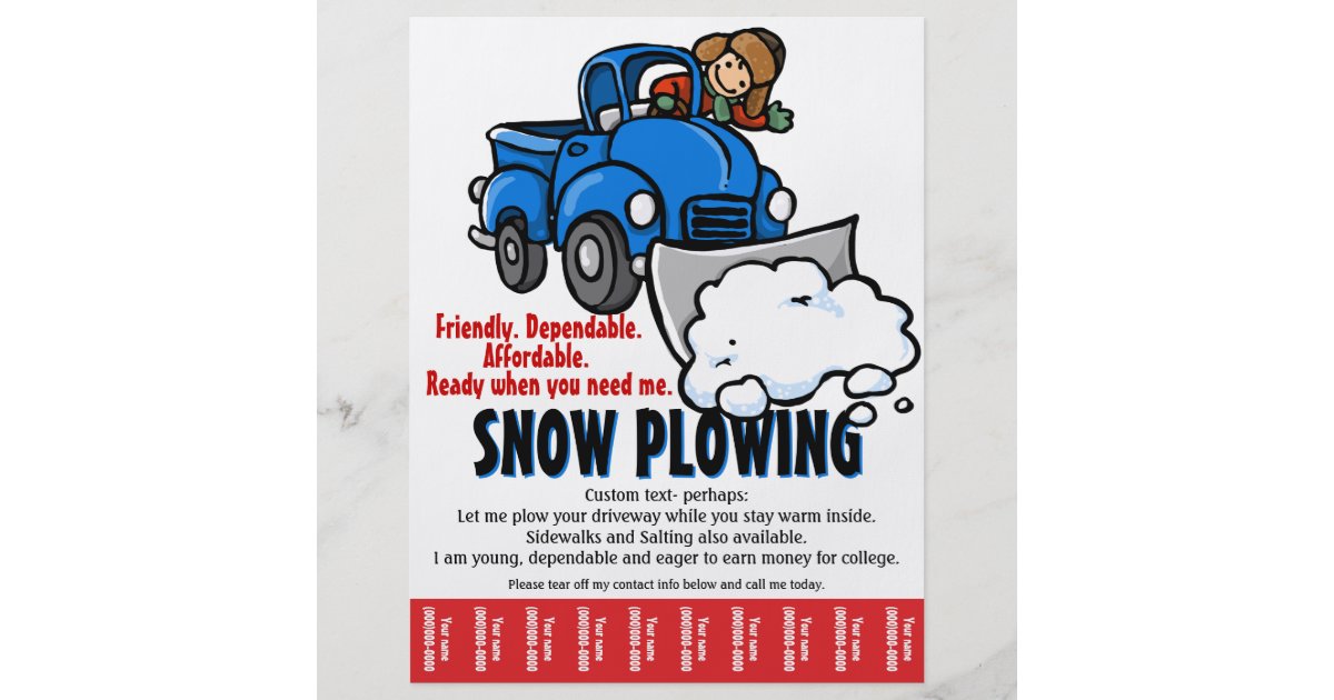 snow removal flyer