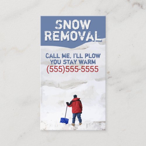 Snow PlowingSnow Removal BusinessCustomizable Referral Card
