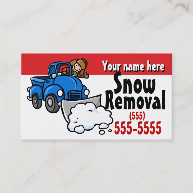 Snow Plowing.Snow Removal Promotional card (Front)