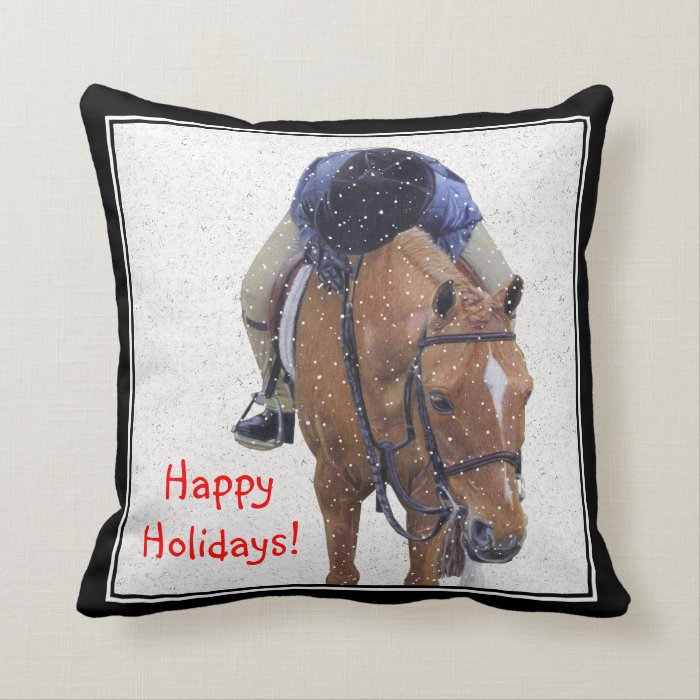 Snow Pony Holiday Pillows