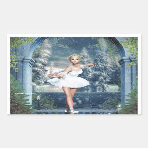 Snow Princess Ballerina Christmas Sticker