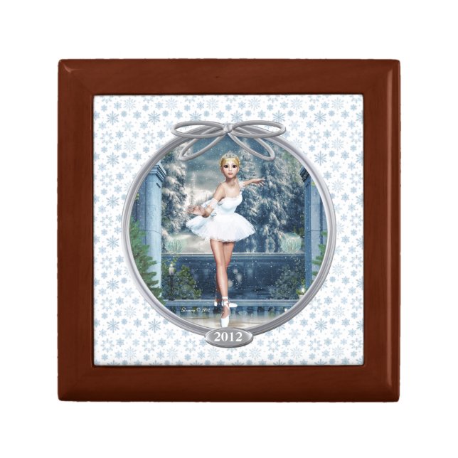 Snow Princess Ballerina Keepsake Jewelry Box (Front)