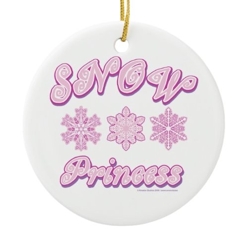 Snow Princess Ceramic Ornament
