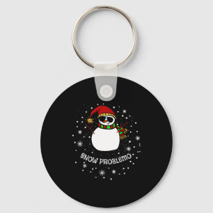 Snow Problemo Funny Christmas Snowman  Keychain