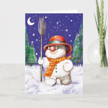*snow Puppet* Holiday Card by Alejandro at Zazzle