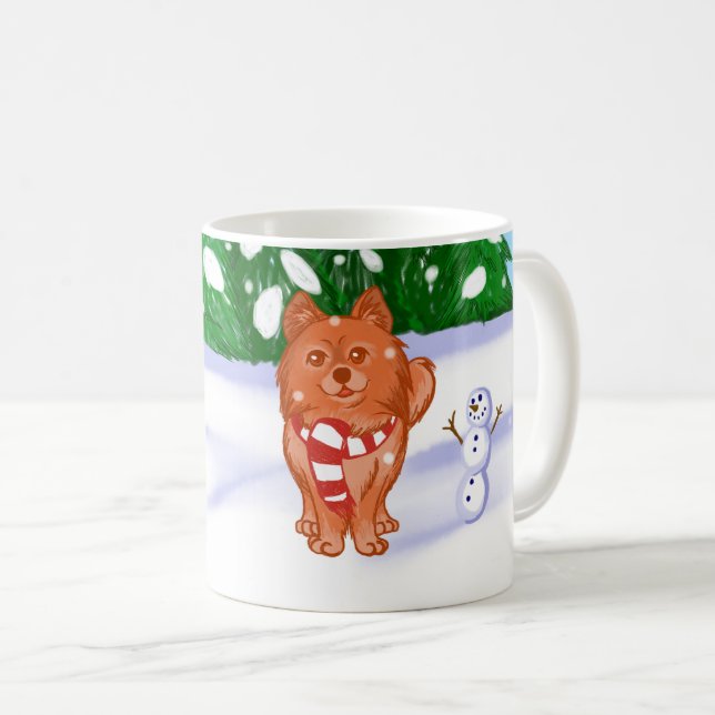 Snow Puppy Coffee Mug (Front Right)