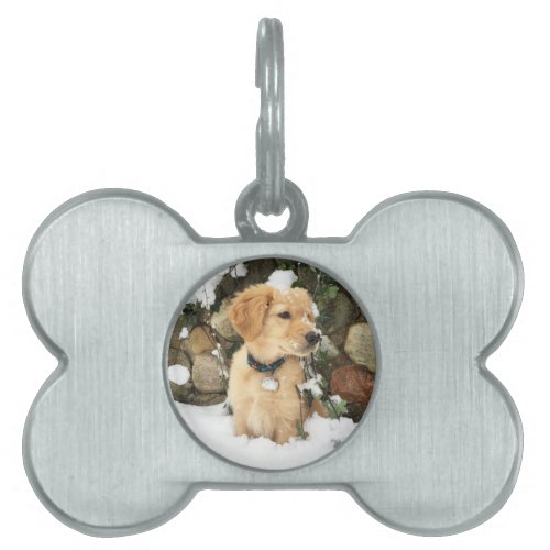 Snow Puppy Pet ID Tag