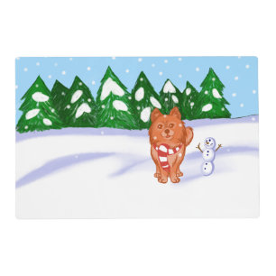 Snow Puppy Placemat