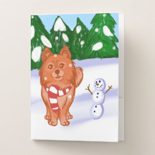 Snow Puppy Pocket Folder