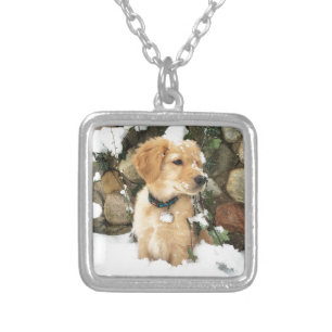 Snow Puppy Silver Plated Necklace