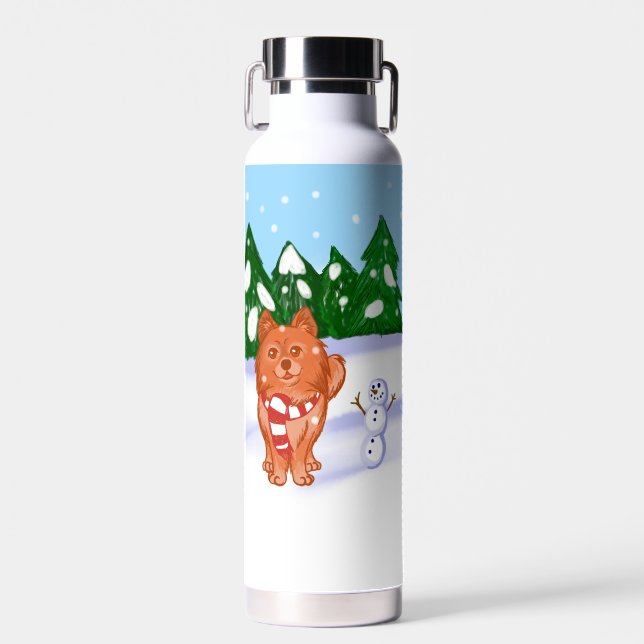 Snow Puppy Water Bottle (Front)