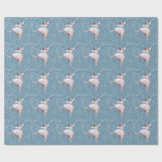 Snow Queen Ballerina Wrapping Paper (Flat)