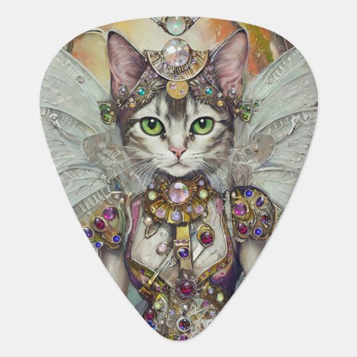 Snow Queen Cat of the Butterfly Wing Brigade Guitar Pick