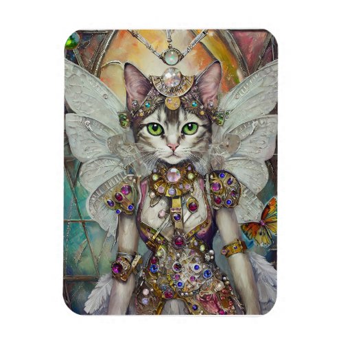 Snow Queen Cat of the Butterfly Wing Brigade Magnet