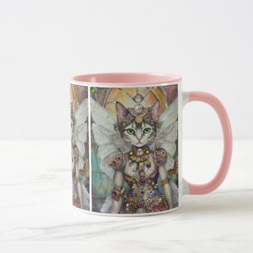 Snow Queen Cat of the Butterfly Wing Brigade Mug
