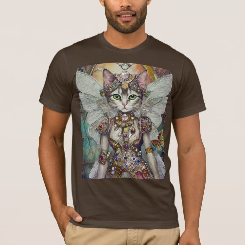 Snow Queen Cat of the Butterfly Wing Brigade T_Shirt