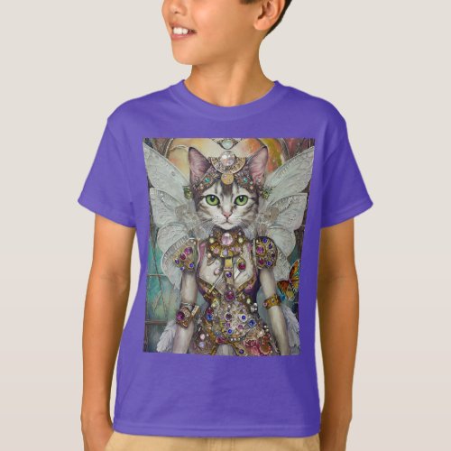Snow Queen Cat of the Butterfly Wing Brigade T_Shirt