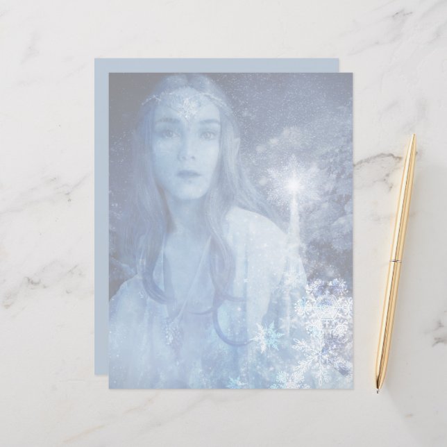 Snow Queen Christmas Fantasy Artwork (Front/Back In Situ)