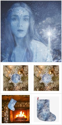 Snow Queen Christmas Fantasy Artwork