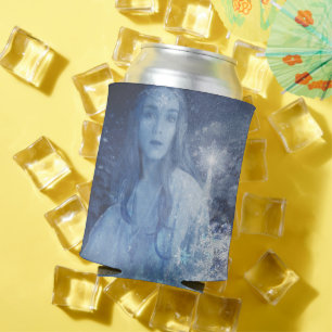 Snow Queen Christmas Fantasy Artwork Can Cooler