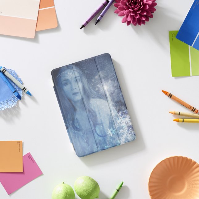 Snow Queen Christmas Fantasy Artwork iPad Mini Cover (In Situ)