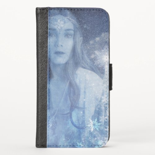 Snow Queen Christmas Fantasy Artwork iPhone X Wallet Case