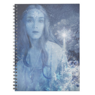 Snow Queen Christmas Fantasy Artwork Notebook