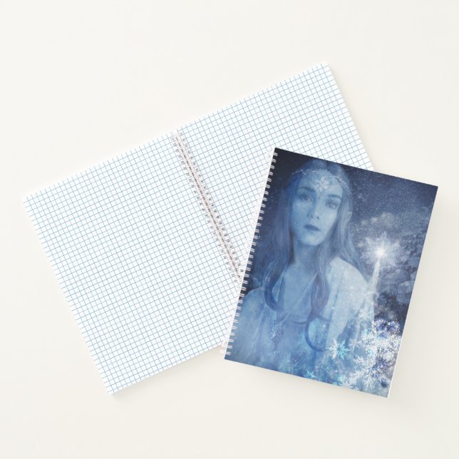 Snow Queen Christmas Fantasy Artwork Notebook (Inside)