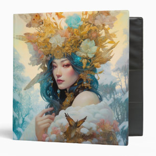 Snow Queen Fantasy Art 3 Ring Binder