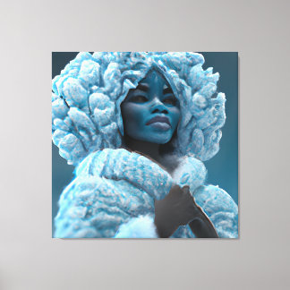 Snow Queen Melanin Black Girl Magic Sista Women Canvas Print