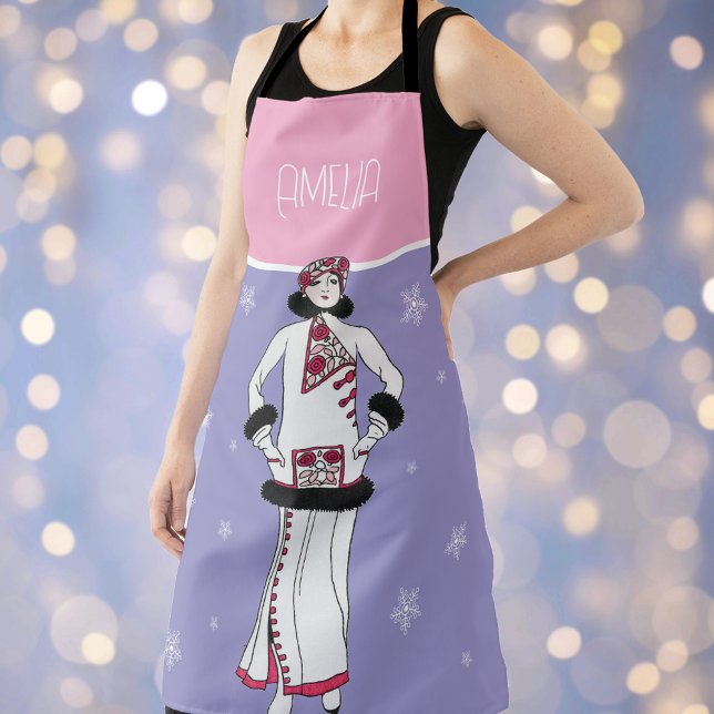 Snow Queen Personalized Apron (Sparkle in the kitchen this winter season with 
 a personalized Snow Queen apron ❄️❄️❄️)