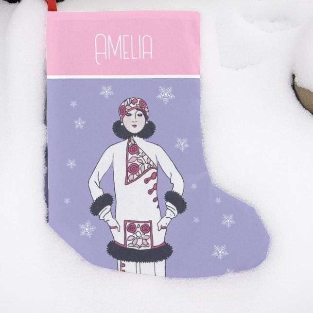Snow Queen Personalized Small Christmas Stocking (Creator Uploaded)