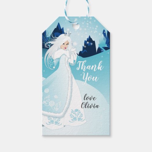 Snow Queen Thank you Gift Favor Tags