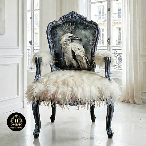 Snow Queen Winter Raven Decoupage  Tissue Paper