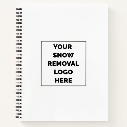 Snow Removal Add Your Logo Notebook