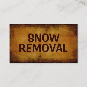 Snow Removal Antique Business Card by businessCardsRUs at Zazzle