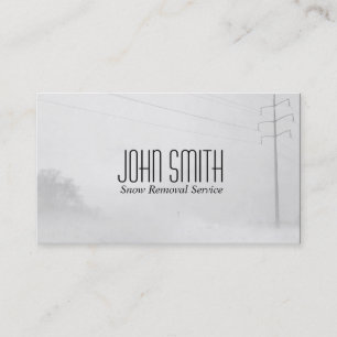 Snow Removal Blizzard Winter Whiteout Weather Business Card