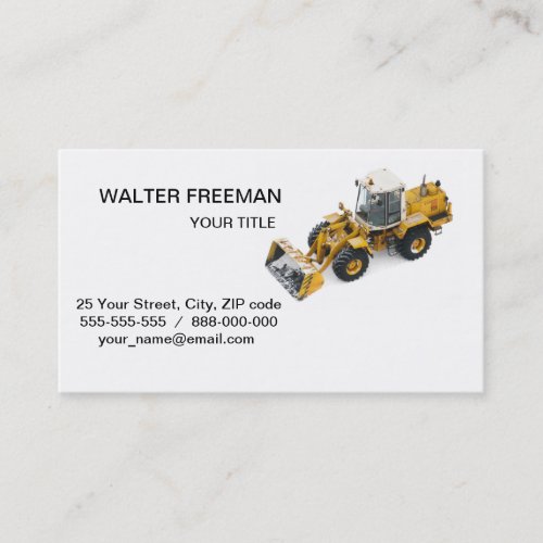 Snow removal business card