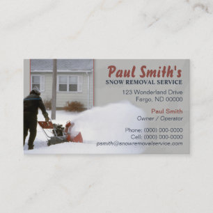 Snow Removal Business Card