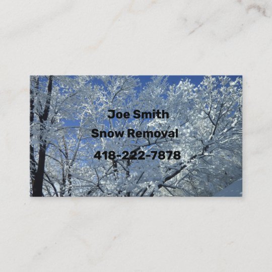 Snow Removal Business Card