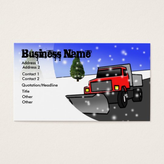 Snow Removal Business Card Zazzle Snow Removal Business Card