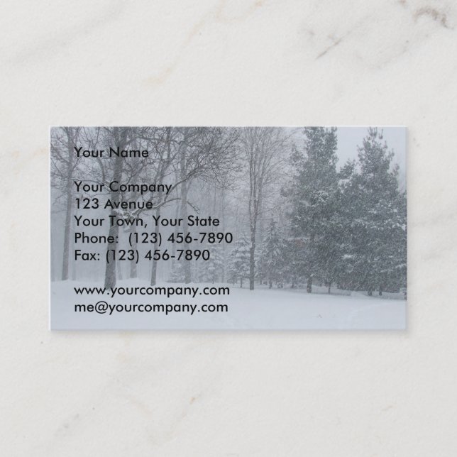 Snow Removal Business Card (Front)