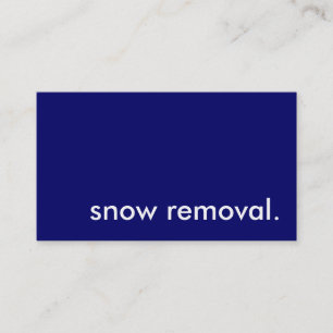 snow removal. business card