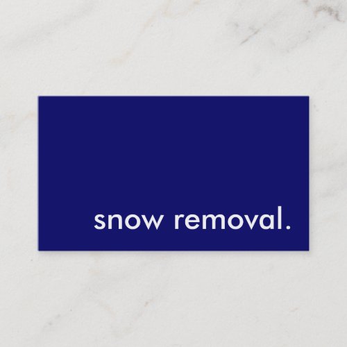 snow removal. business card templates
