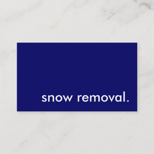 Customizable snow removal. business card templates