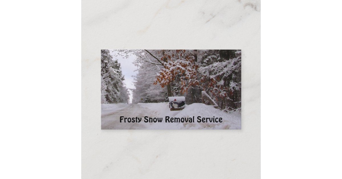 Snow Removal Business Card Zazzle