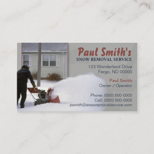 Snow Removal Business Card