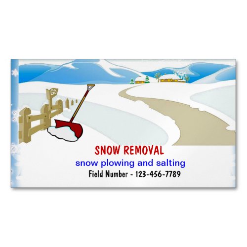 Snow Removal Business Card Magnets