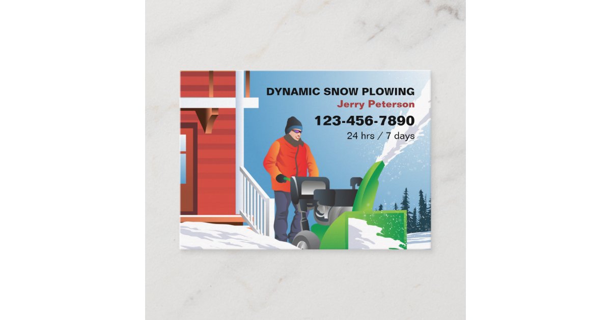 Snow Removal Business Cards Zazzle
